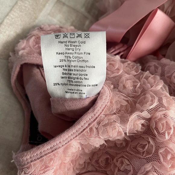 💜SOLD💜Olivia Rose DUSTY PINK ROSETTE PETTIDRESS - Picture 7 of 7